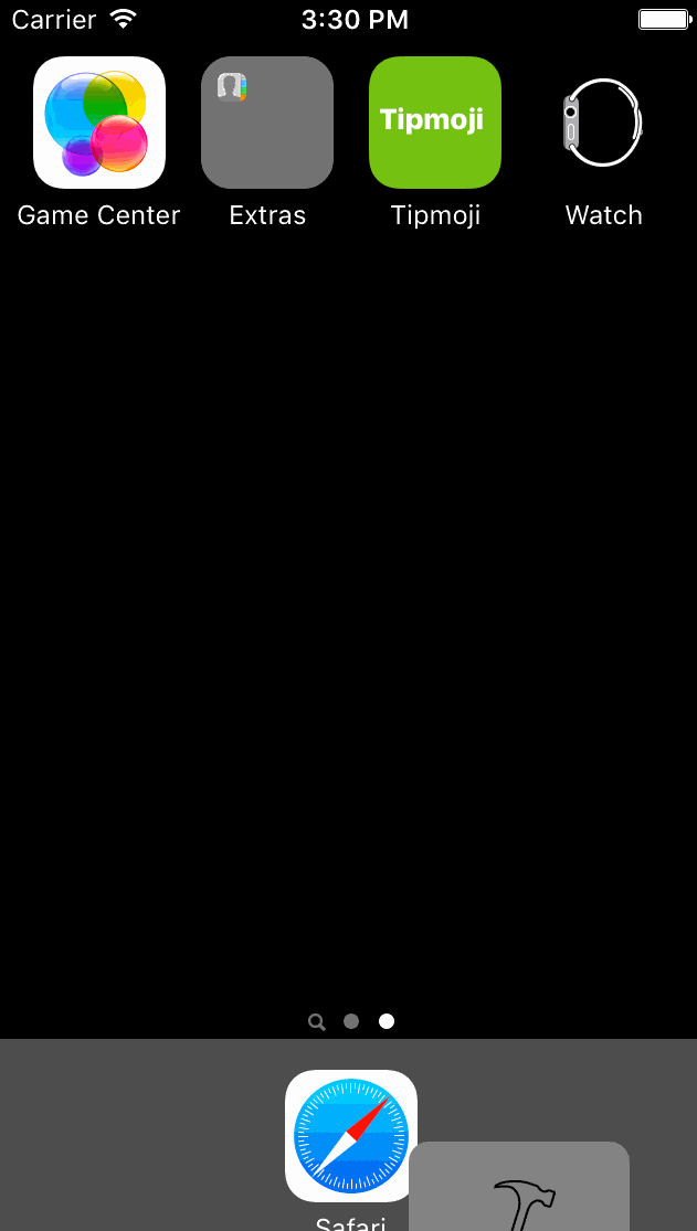 Demo of the Tipmoji app calculating a tip and total, with emoji reactions to the tip amount