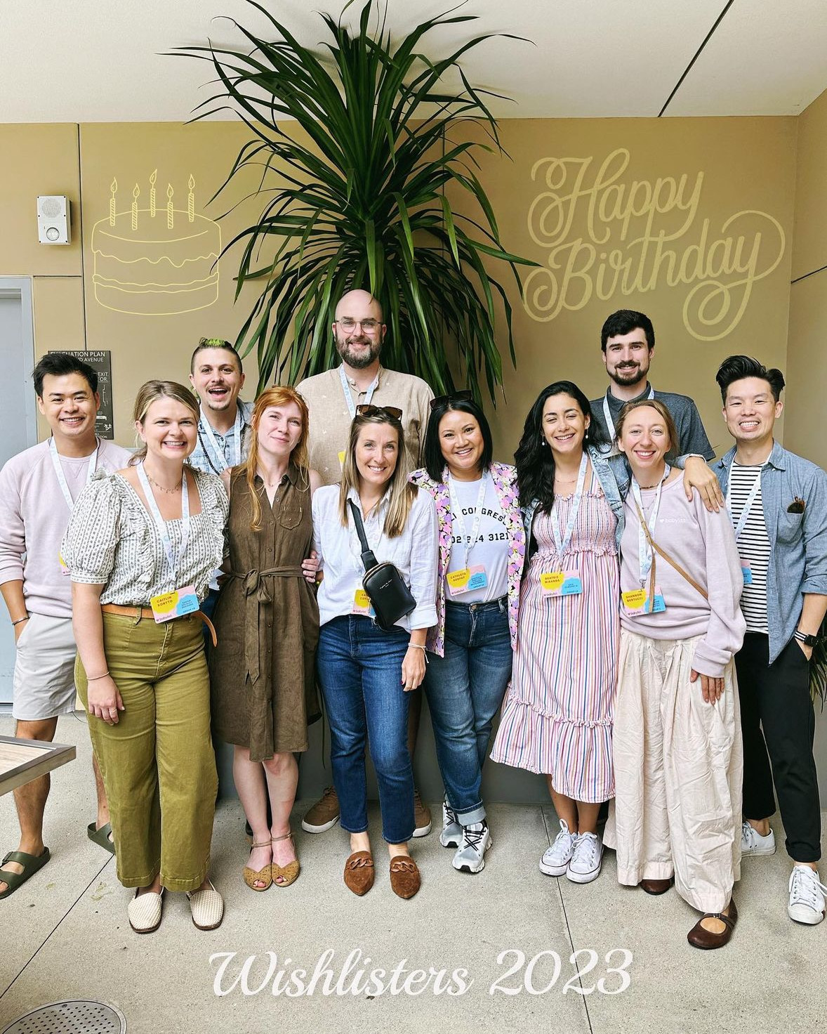 The Wishlist team celebrating together in 2023